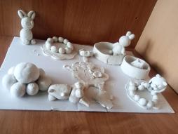 лепка из белой глины